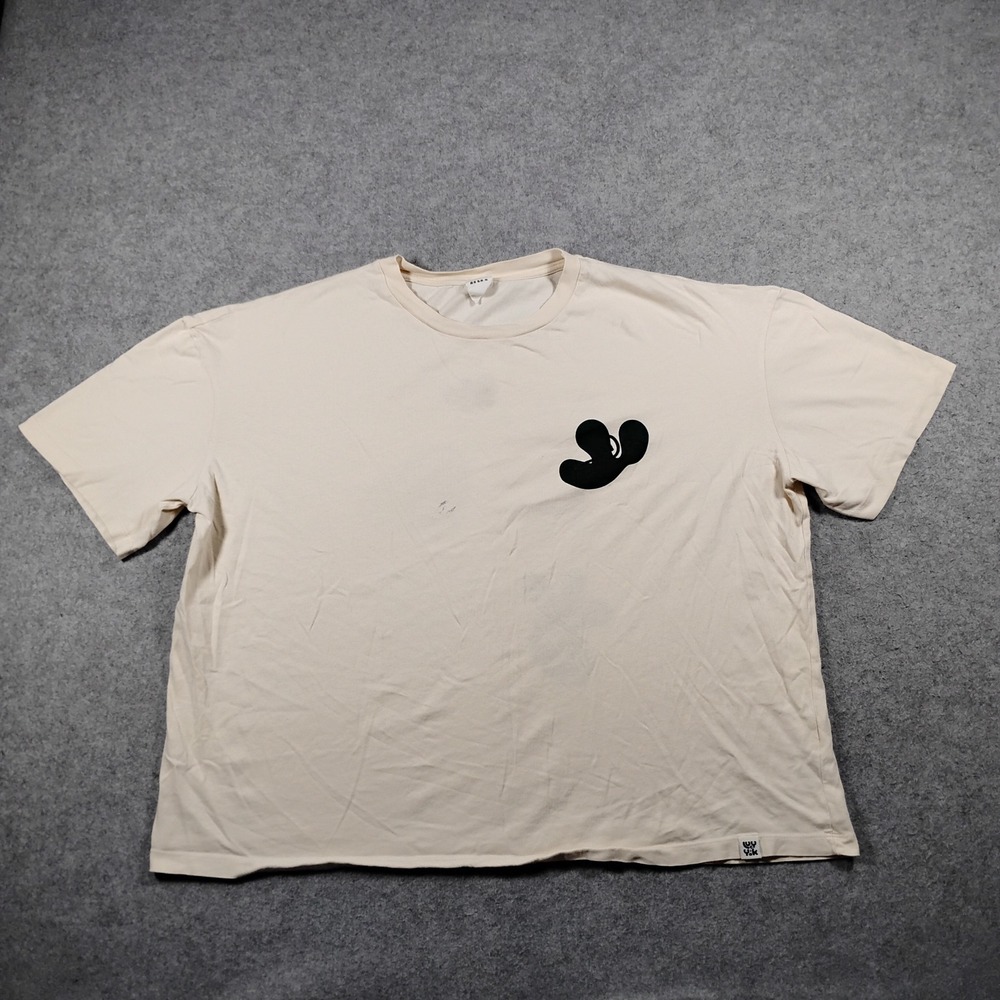 Lucy & Yak Unisex Beige Abstract Figure Graphic Organic Cotton T-Shirt Sz L